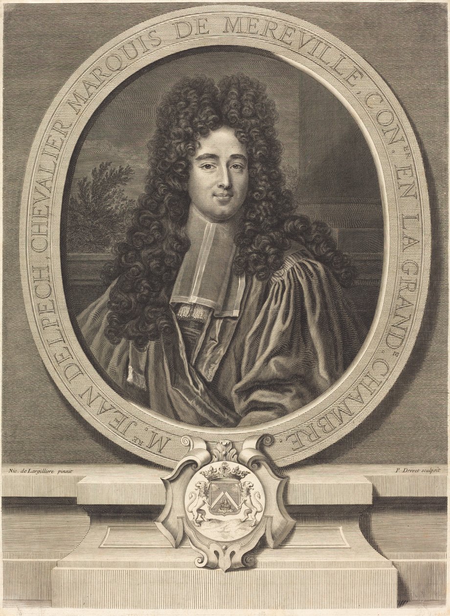 Jean Delpech, Merevillen markiisi tekijältä Pierre Drevet after Nicolas de Largillierre