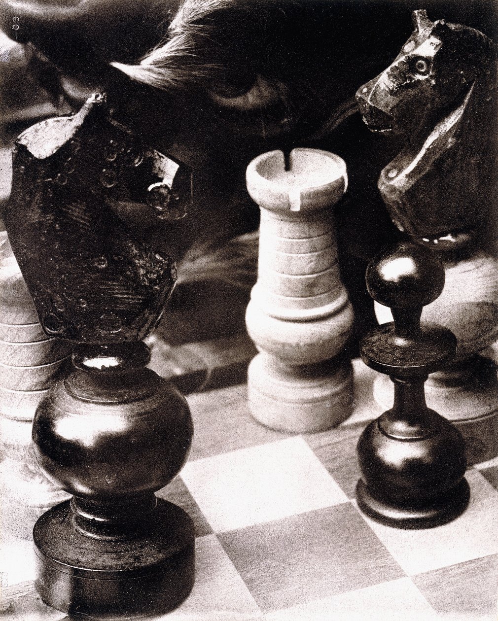 Shakkipelin jälkeen, n. 1930 (öljyprintti) tekijältä Pierre Dubreuil