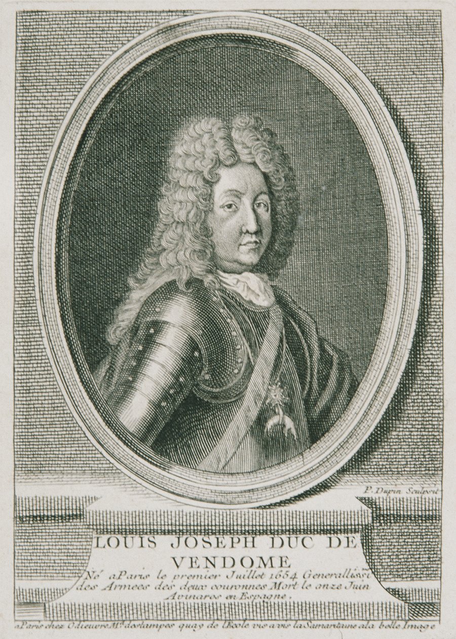Ranskan kenraali Louis Joseph Duc de Vendôme tekijältä Pierre Dupin