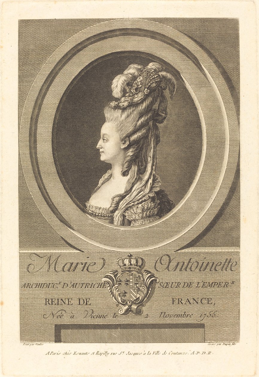 Marie Antoinette tekijältä Pierre Dupin II after Carle Van Loo
