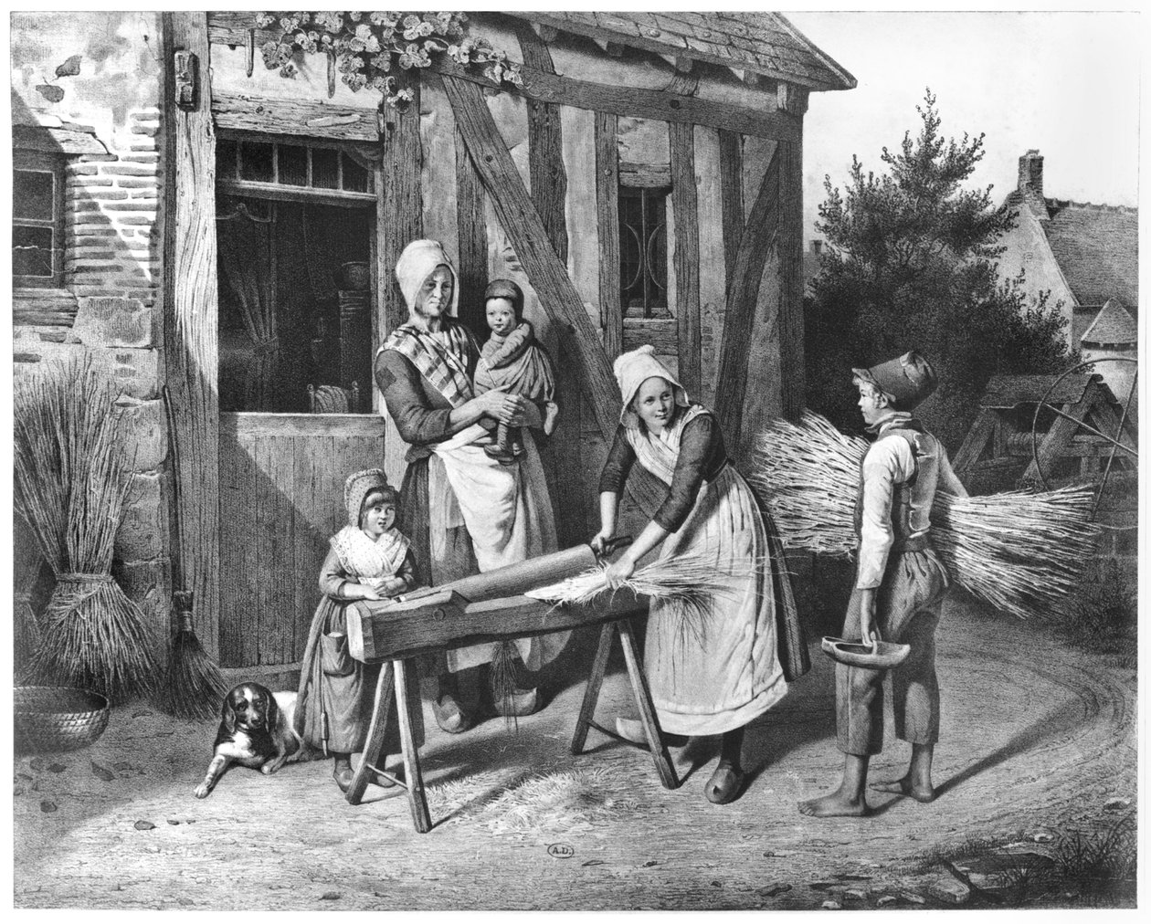 Breaking Hamp, n. 1830-40 tekijältä Pierre Duval Lecamus