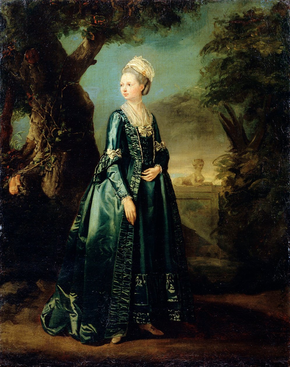 Nainen puutarhassa Suurherttuatar Natalian muotokuva, c1773-c1776 tekijältä Pierre Etienne Falconet