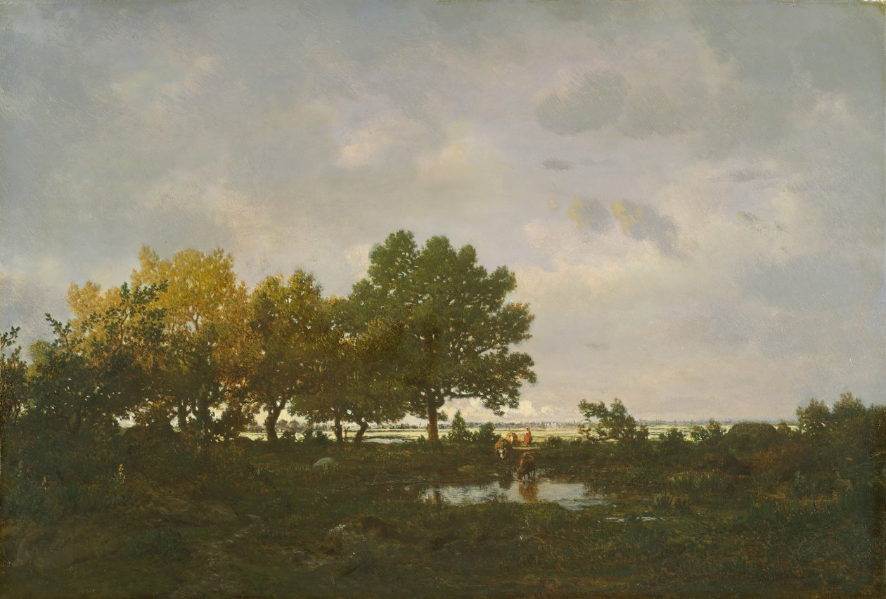 La Maren lampi, 1855. tekijältä Pierre Etienne Theodore Rousseau