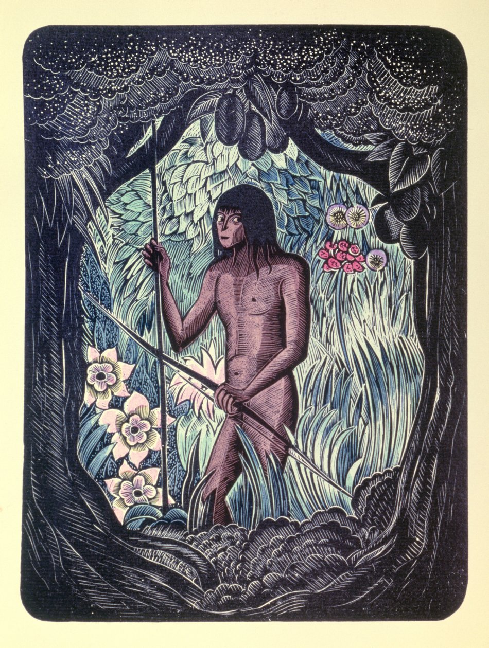 Robinson Crusoen seikkailut, 20. vuosisata (kuvitus) tekijältä Pierre Falke