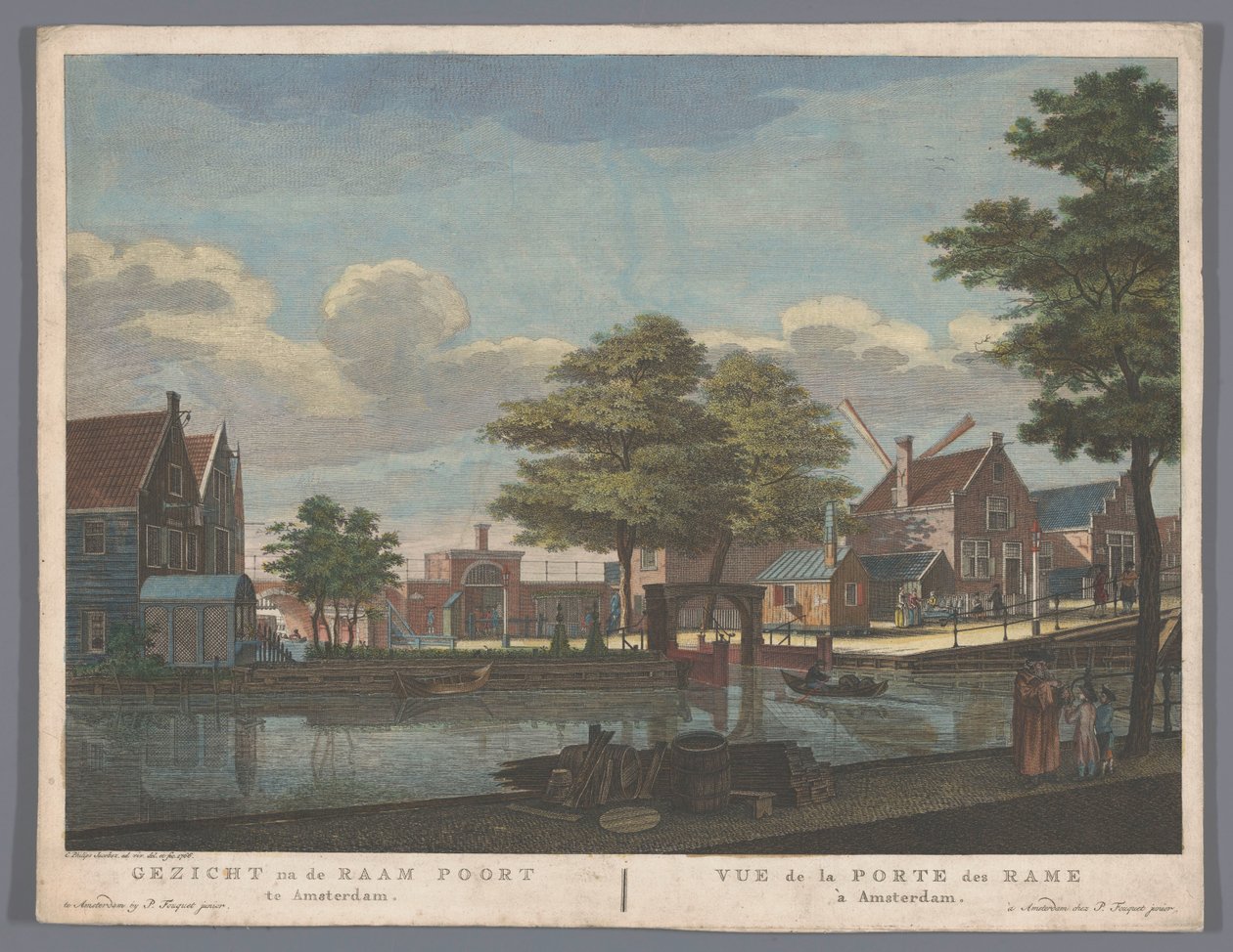 Näkymä Raampoortille Amsterdamissa Näkymä Amsterdamin ikkunaportin jälkeen (otsikko esineessä) tekijältä Pierre Fouquet