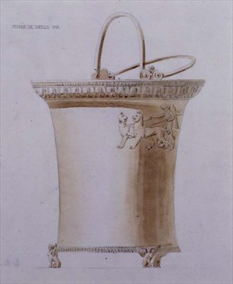 Napolin museon uhrikannun muotoilu. tekijältä Pierre Francois Leonard Fontaine