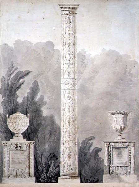 Neoklassisten muistomerkkien mallit tekijältä Pierre Francois Leonard Fontaine