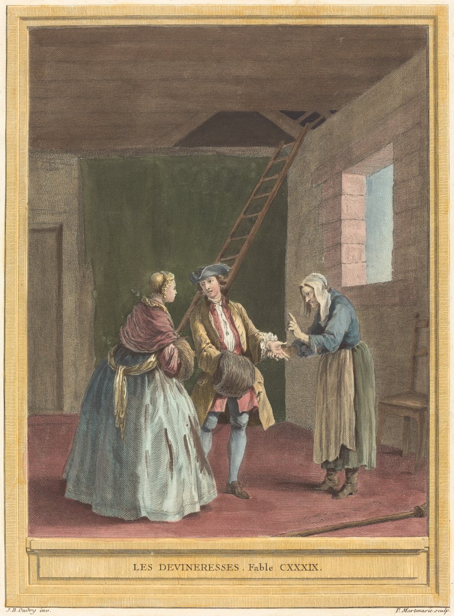 Les devineresses (ennakoijat) tekijältä Pierre Francois Martenasie after Jean Baptiste Oudry