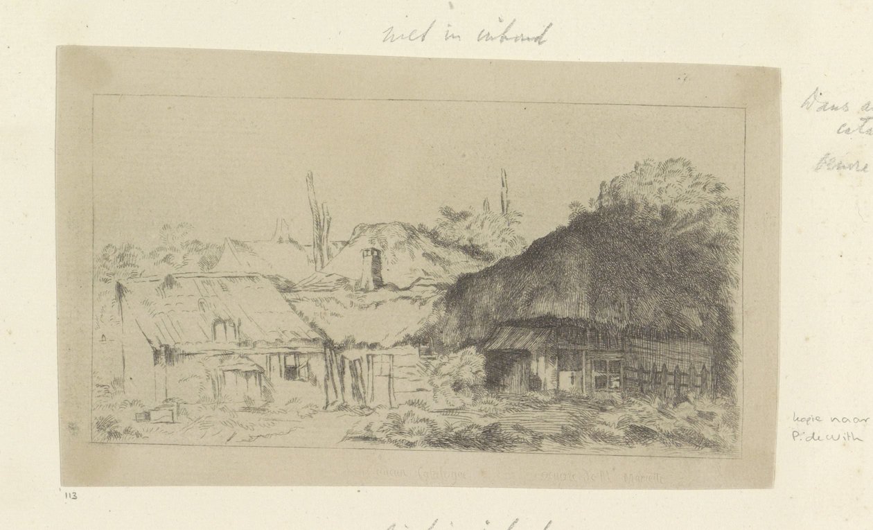 Boerderij Kokoelma kahdeksankymmentäviisi alkuperäistä vedosta (sarjan nimi) tekijältä Pierre François Basan (workshop of)
