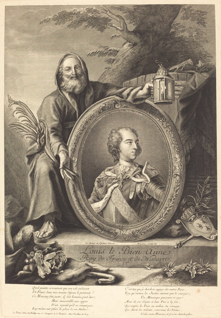 Louis rakastettu tekijältä Pierre François Basan after Jean Baptiste Lemoyne II