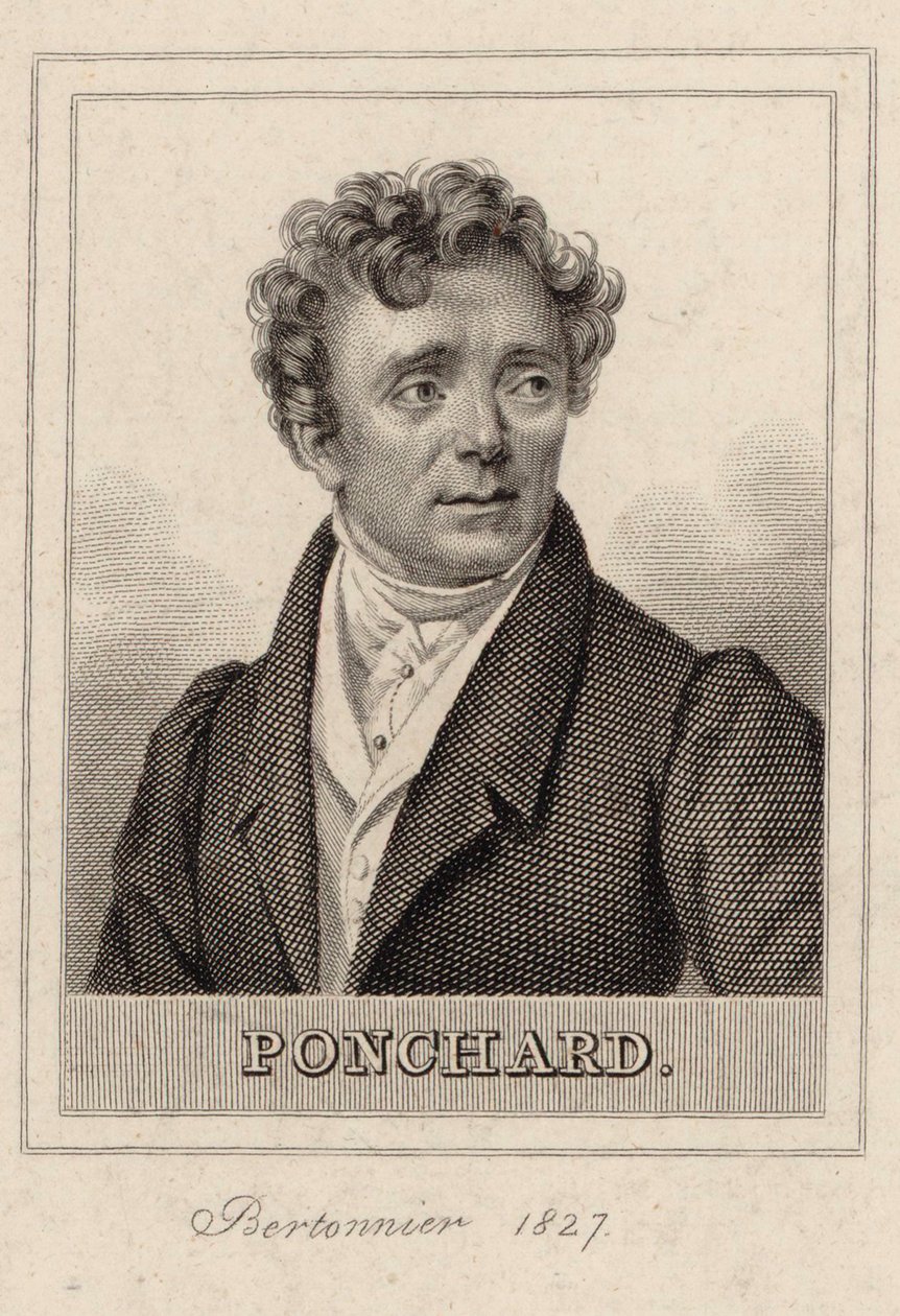 Oopperalaulaja Louis Antoine Eléonore Ponchardin muotokuva 1787-1866, 1827. tekijältä Pierre François Bertonnier