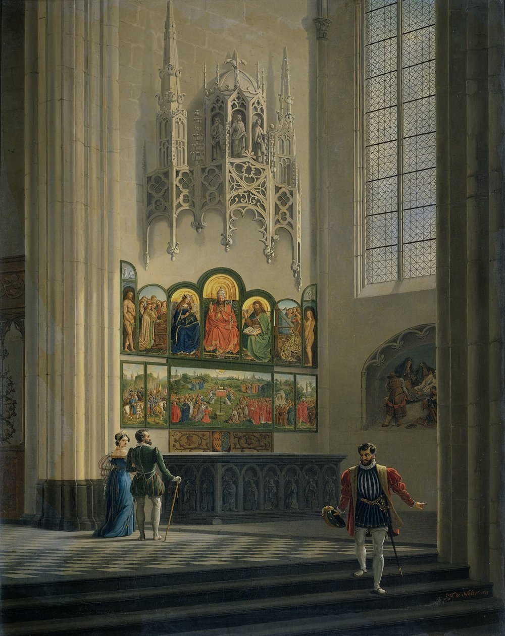 Van Eyck Brothersin Gentin alttaritaulu St Bavon katedraalissa Gentissä tekijältä Pierre François De Noter