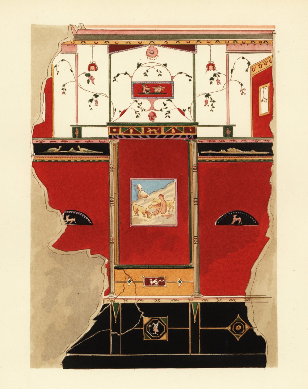 Paneeli talosta alueella III, Pompejissa tekijältä Pierre Gusman