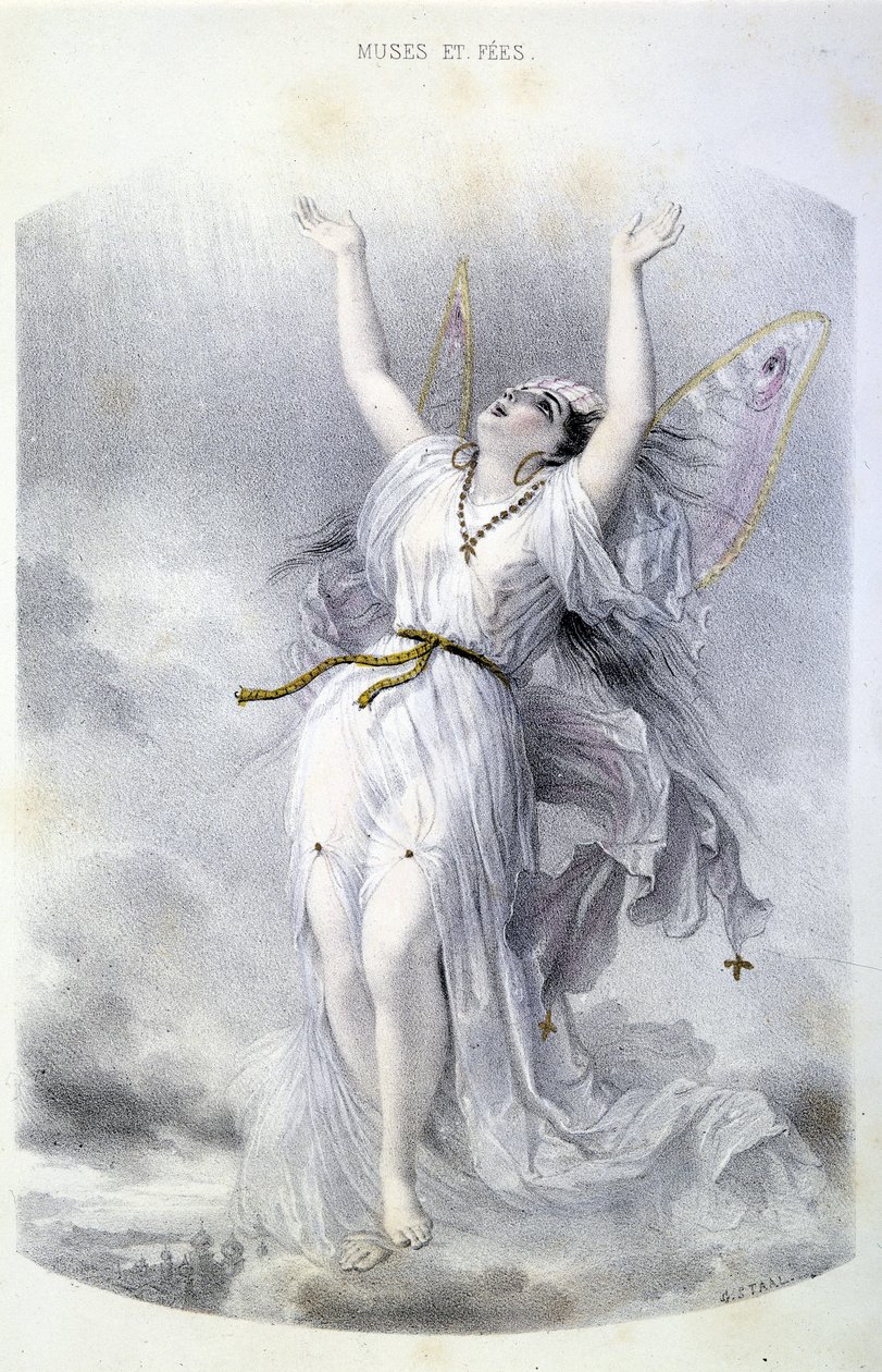 Fairy: La Peri - teoksessa ”Mytologiset naiset”, kirjoittaneet Mery ja Foelix, ill. G. Staal, toim. kirjoittanut Gouet tekijältä Pierre Gustave Eugene Staal
