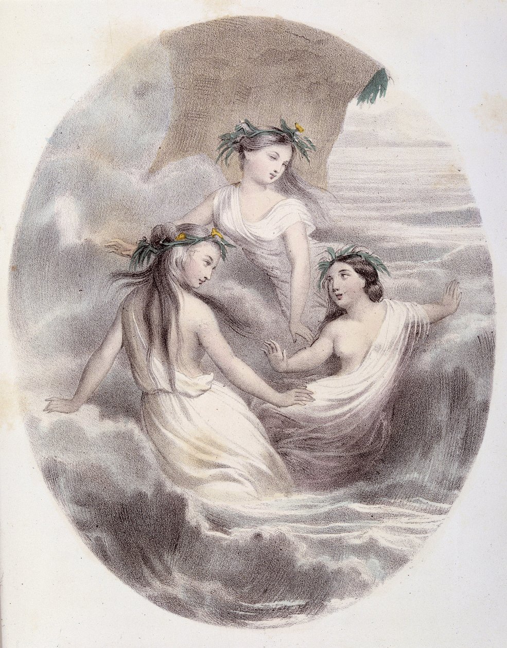Les Ondines - teoksessa "Les Femmes mythologiques", piirustukset G. Staal, Mery ja Cte ​​Foelix, toim. G. de Gouet tekijältä Pierre Gustave Eugene Staal