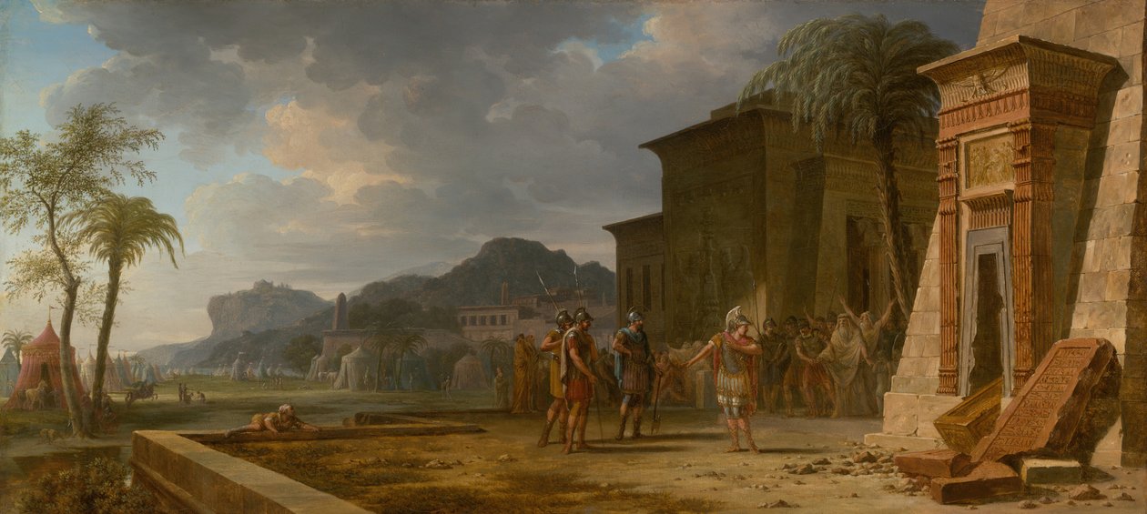 Aleksanteri Kyros Suuren haudalla, 1796. tekijältä Pierre Henri de Valenciennes