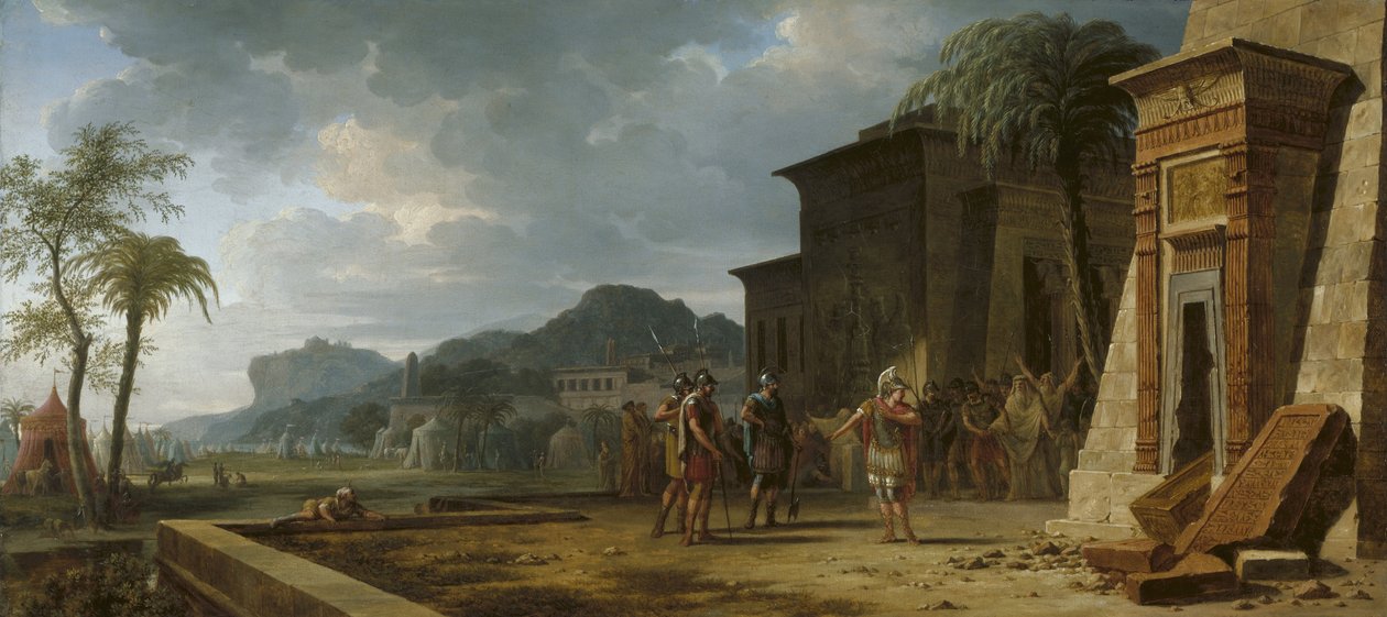 Aleksanteri Kyros Suuren haudalla, 1796 tekijältä Pierre Henri de Valenciennes