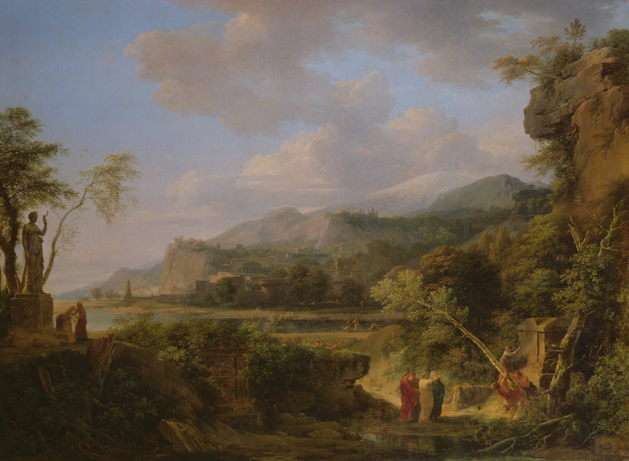 Cicero löytämässä Arkhimedesen hautaa, 1787 tekijältä Pierre Henri de Valenciennes