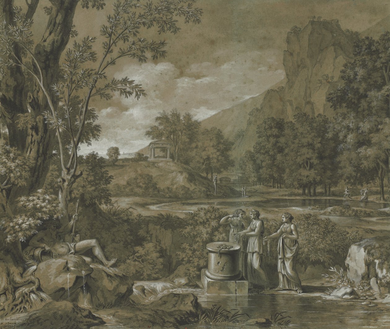 Klassinen maisema tekijältä Pierre Henri de Valenciennes
