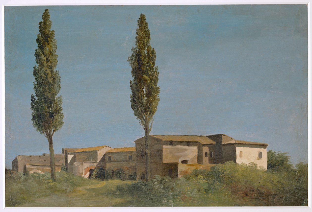 Fabrique Villa Farnesessa: kaksi poppelia ... tekijältä Pierre Henri de Valenciennes