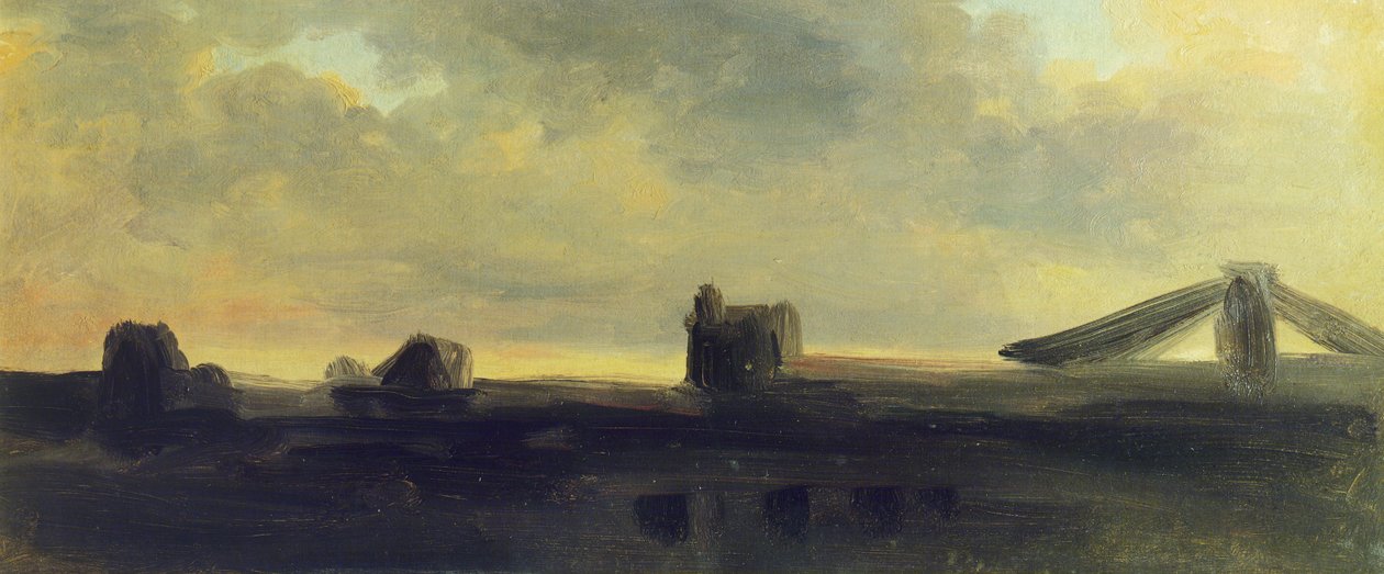 Taivas ja katot, Pierre Henri de Valenciennes (1750-1819), pahvi tekijältä Pierre Henri de Valenciennes