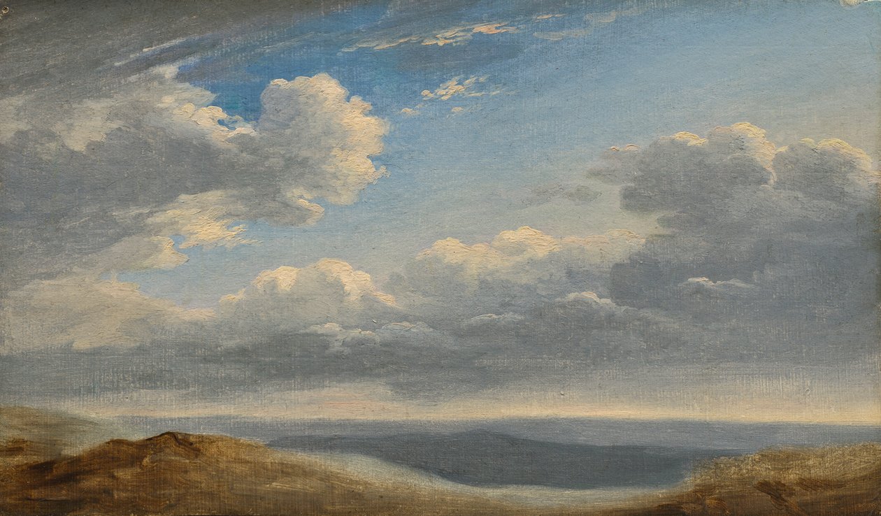 Pilvitutkimus Rooman Campagnan yllä n. 1782-85 (öljy paperille pahville) tekijältä Pierre Henri de Valenciennes