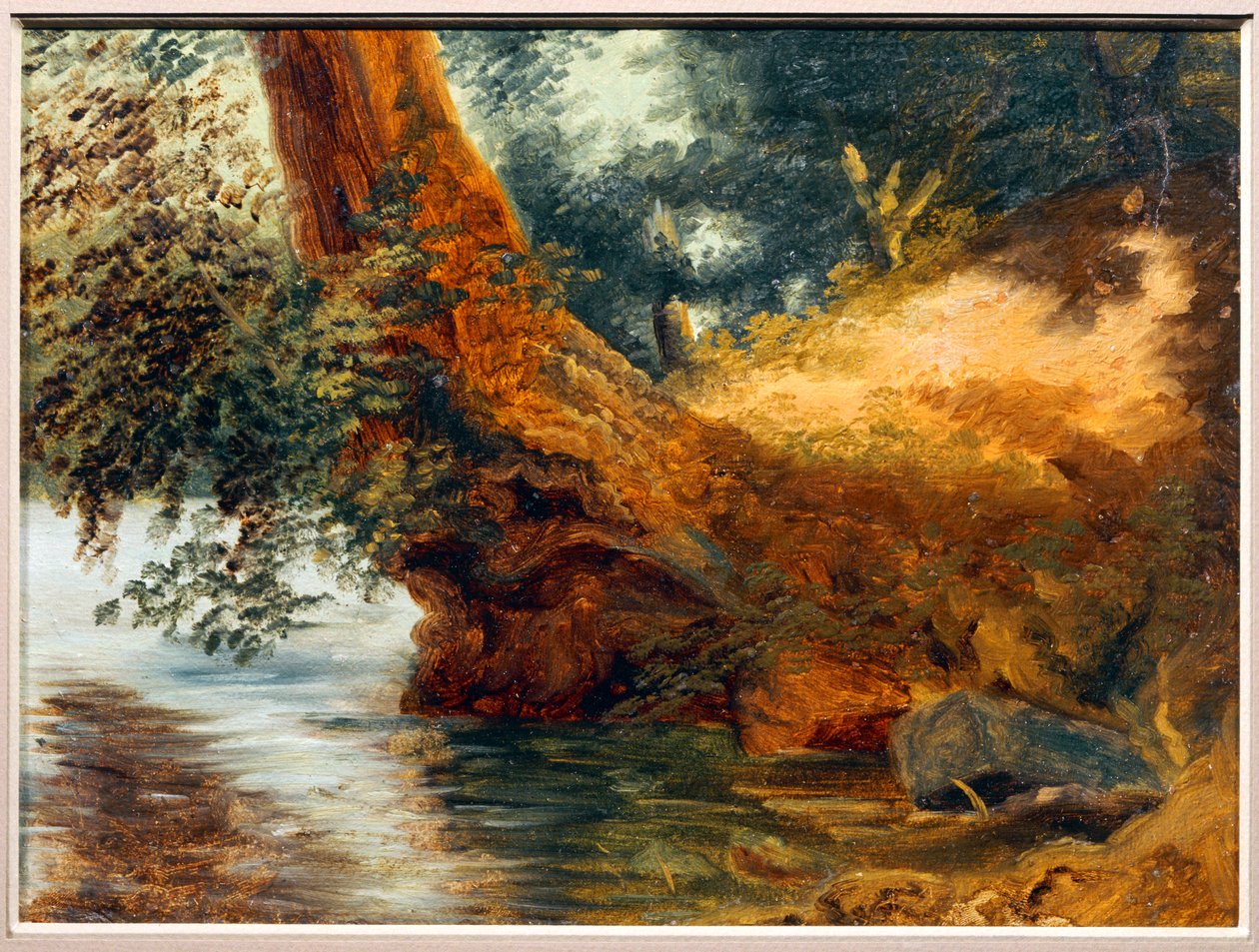 Sur la rive du lac de Nemi - Nemi-järven rannalla ... tekijältä Pierre Henri de Valenciennes