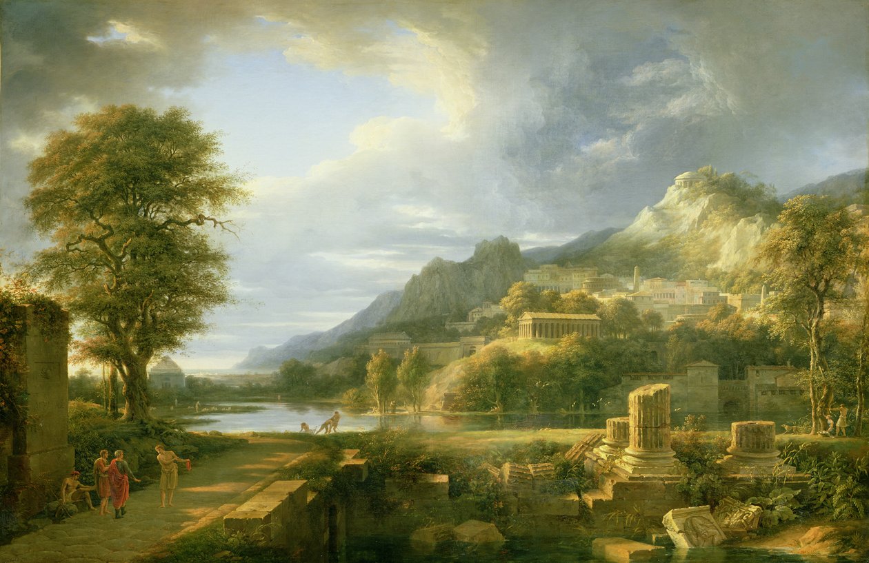 Agrigentumin muinainen kaupunki, 1787 tekijältä Pierre Henri de Valenciennes