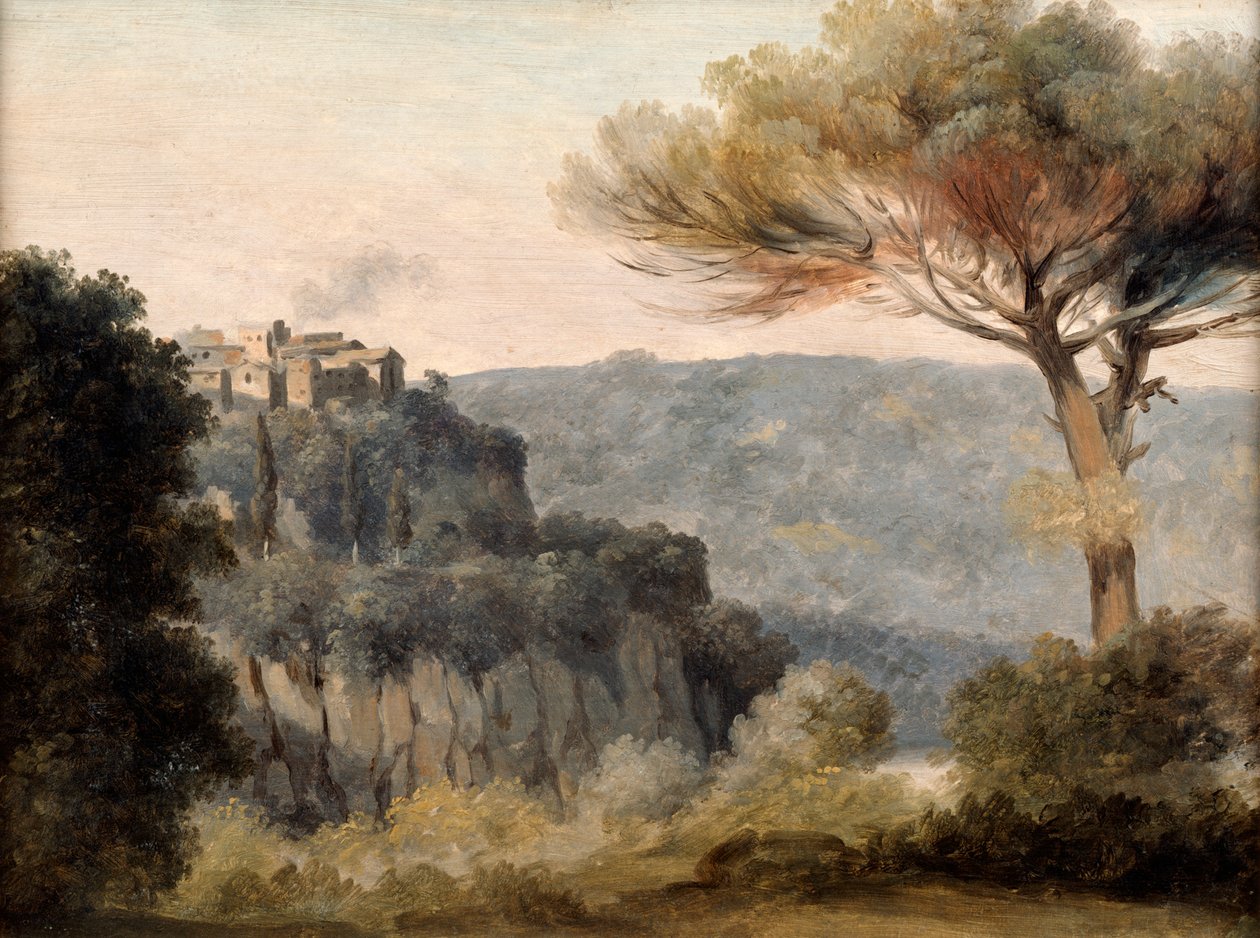 Nemin kylä 1700-luvun lopulla tekijältä Pierre Henri de Valenciennes
