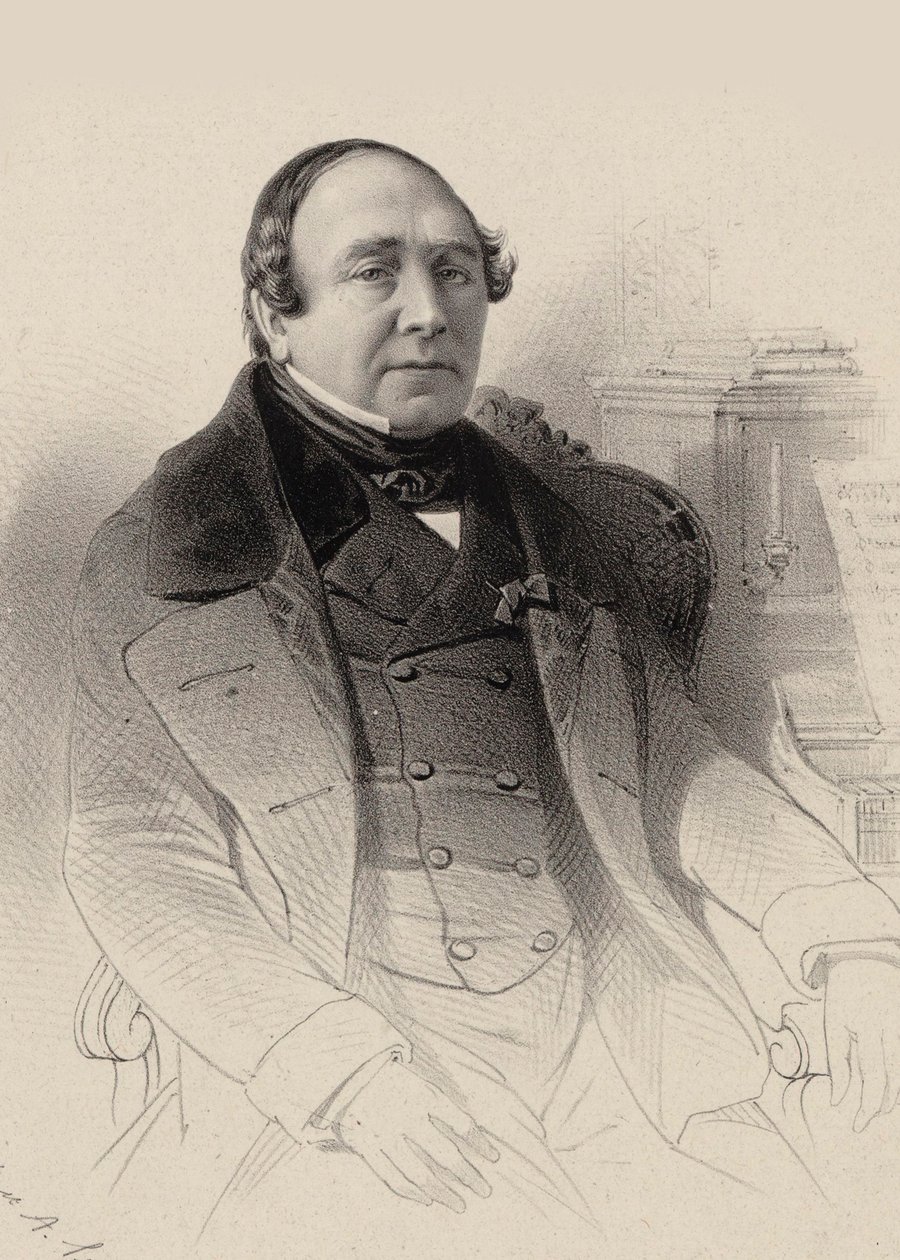 Oopperalaulaja Louis Antoine Eléonore Ponchardin muotokuva 1787-1866, 1850. tekijältä Pierre Hippolyte Aumont
