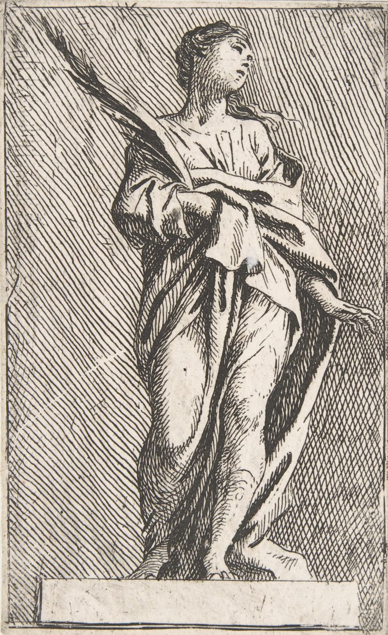 Seisova naishahmo, n. 1739-40, n. 1739-40. tekijältä Pierre Ignace Parrocel
