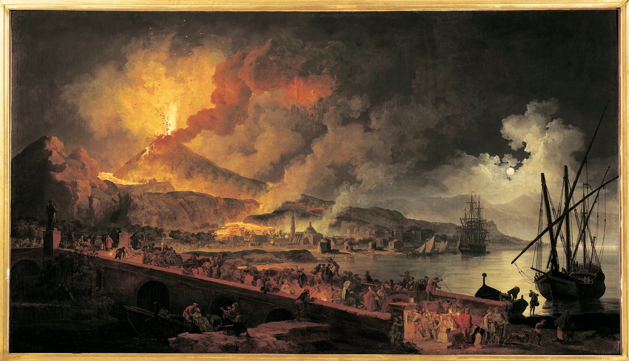 Ranska, Nantes, Vesuvius-vuoren purkaus Porticista tekijältä Pierre Jacques Volaire