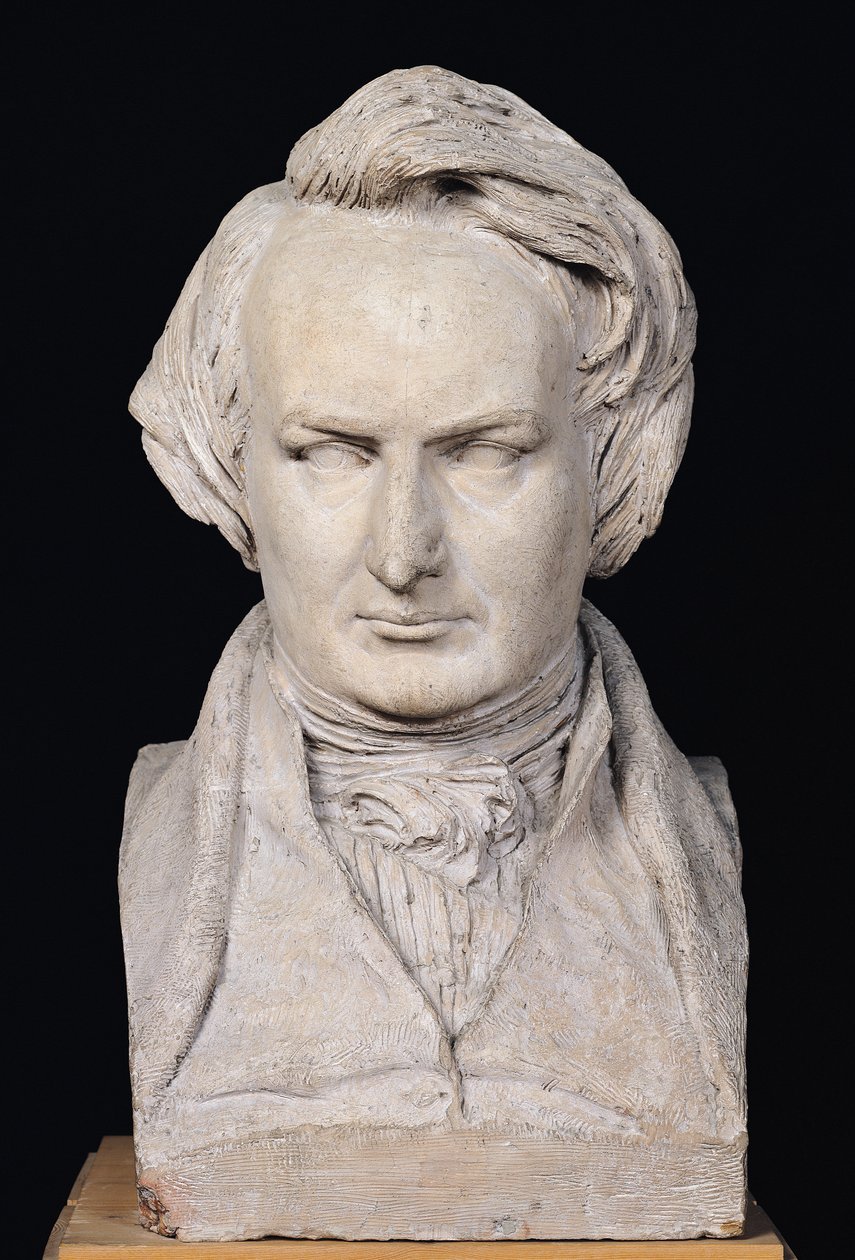 Victor Hugon (1802-85) rintakuva, 35, 1837 (kipsi) tekijältä Pierre Jean David d
