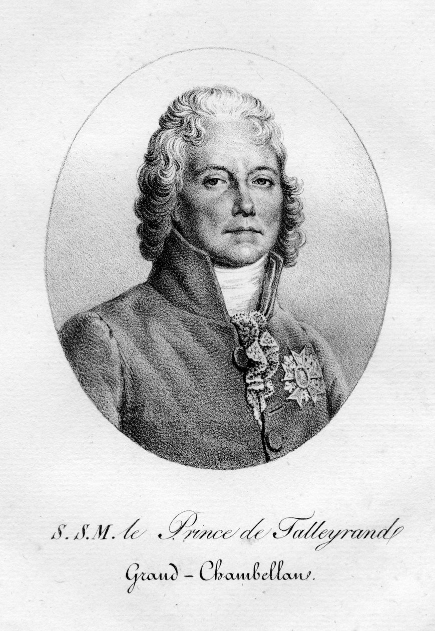 Charles Maurice de Talleyrand-Perigord, ranskalainen diplomaatti, 1800-luku. tekijältä Pierre Langlumé