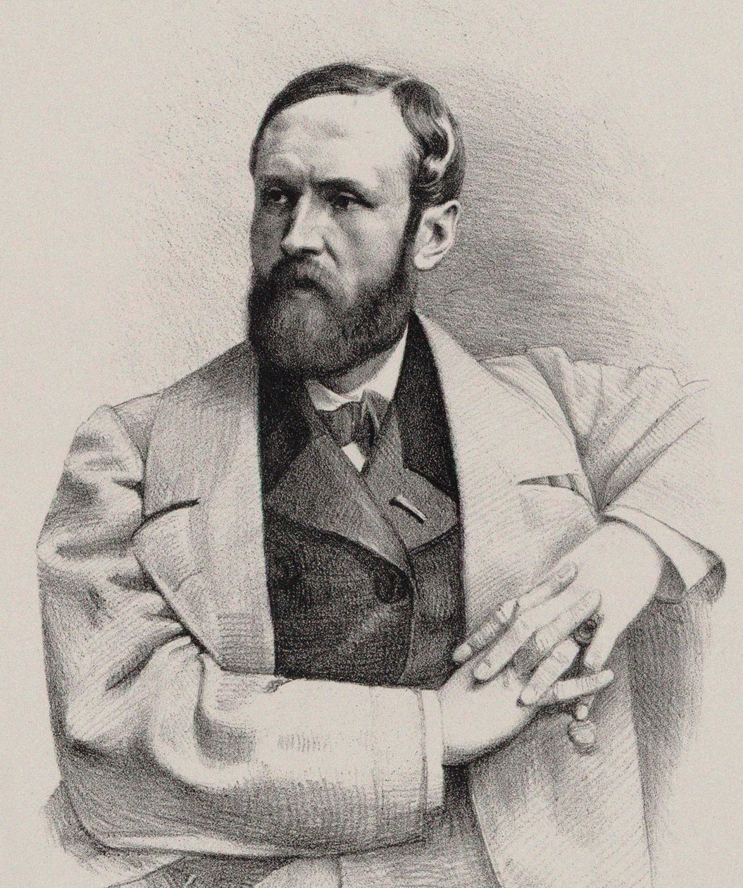 Urkurin ja säveltäjän Louis James Alfred Lefébure-Welyn muotokuva 1817-1869, 1860. tekijältä Pierre Lanith Petit
