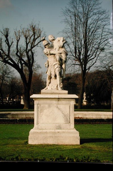 Aeneas ja Anchises (marmori) tekijältä Pierre Lepautre