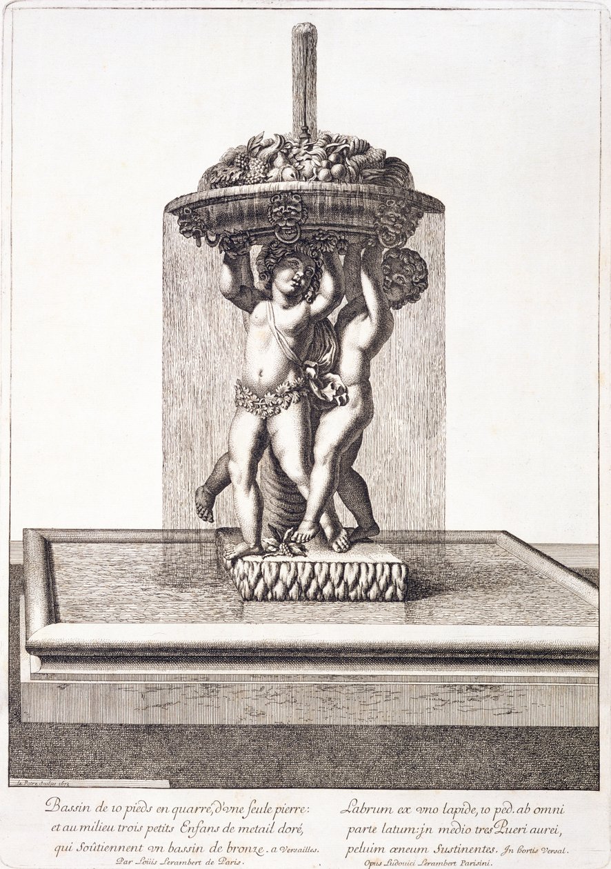 Louis Lerambertin suihkulähde Versaillesissa, 1673 tekijältä Pierre Lepautre