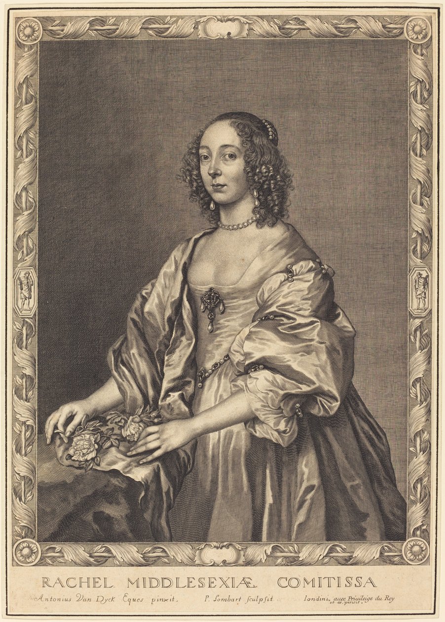 Rachel, Middlesexin kreivitär tekijältä Pierre Lombard after Sir Anthony van Dyck