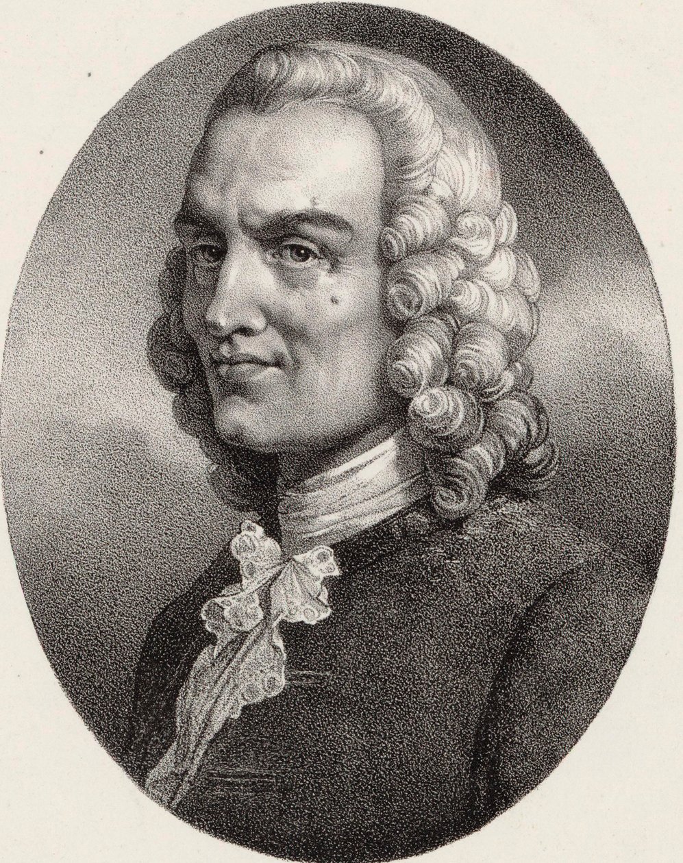 Muotokuva säveltäjä Jean-Philippe Rameausta 1683-1764. tekijältä Pierre Louis Henri Grevedon
