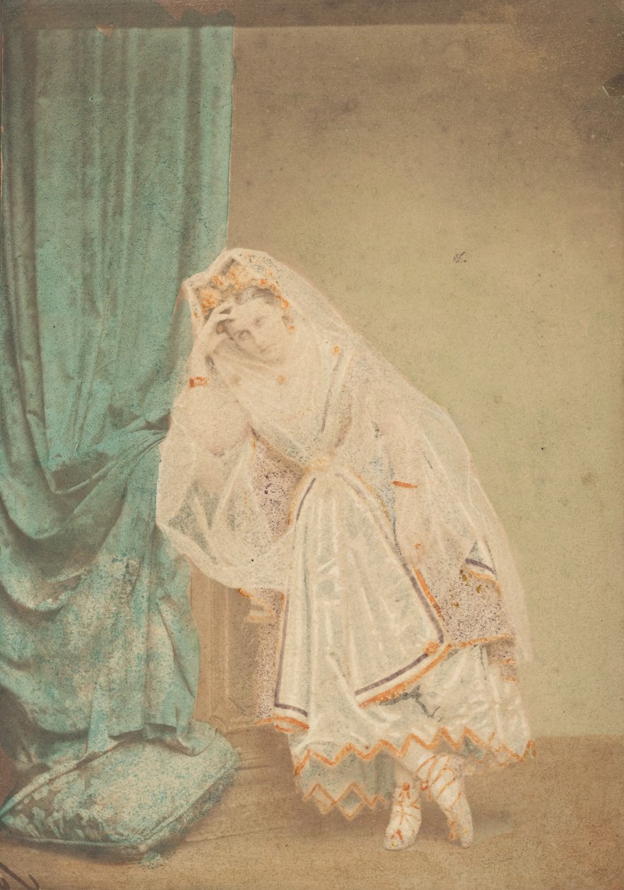[Kreivitär kultaisessa Pique-mekossa Judithina], 1860-luku. tekijältä Pierre Louis Pierson