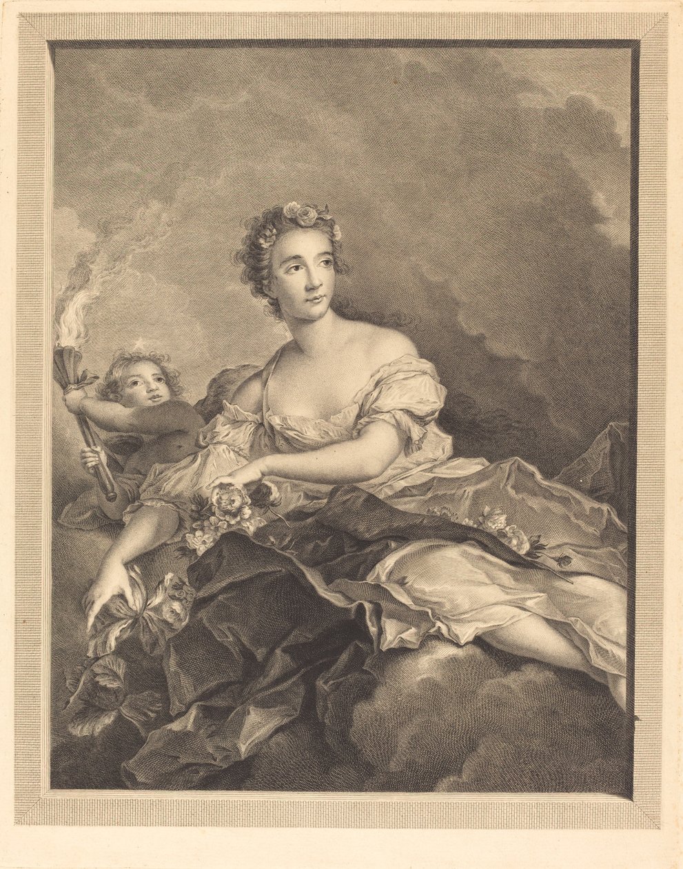 Yö kuluu, Aurora ilmestyy tekijältä Pierre Maleuvre after Jean Marc Nattier