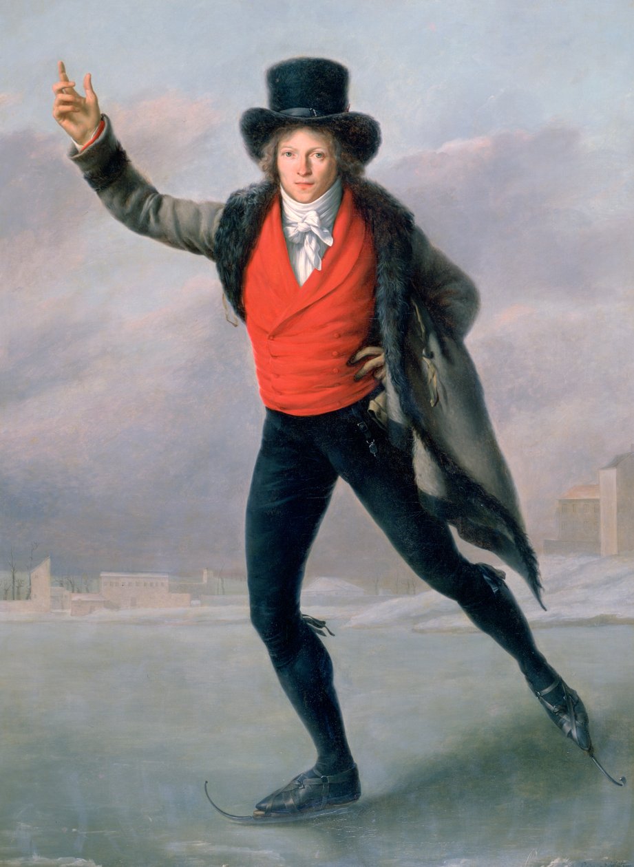 Luistelija, 1798. tekijältä Pierre Maximilien Delafontaine