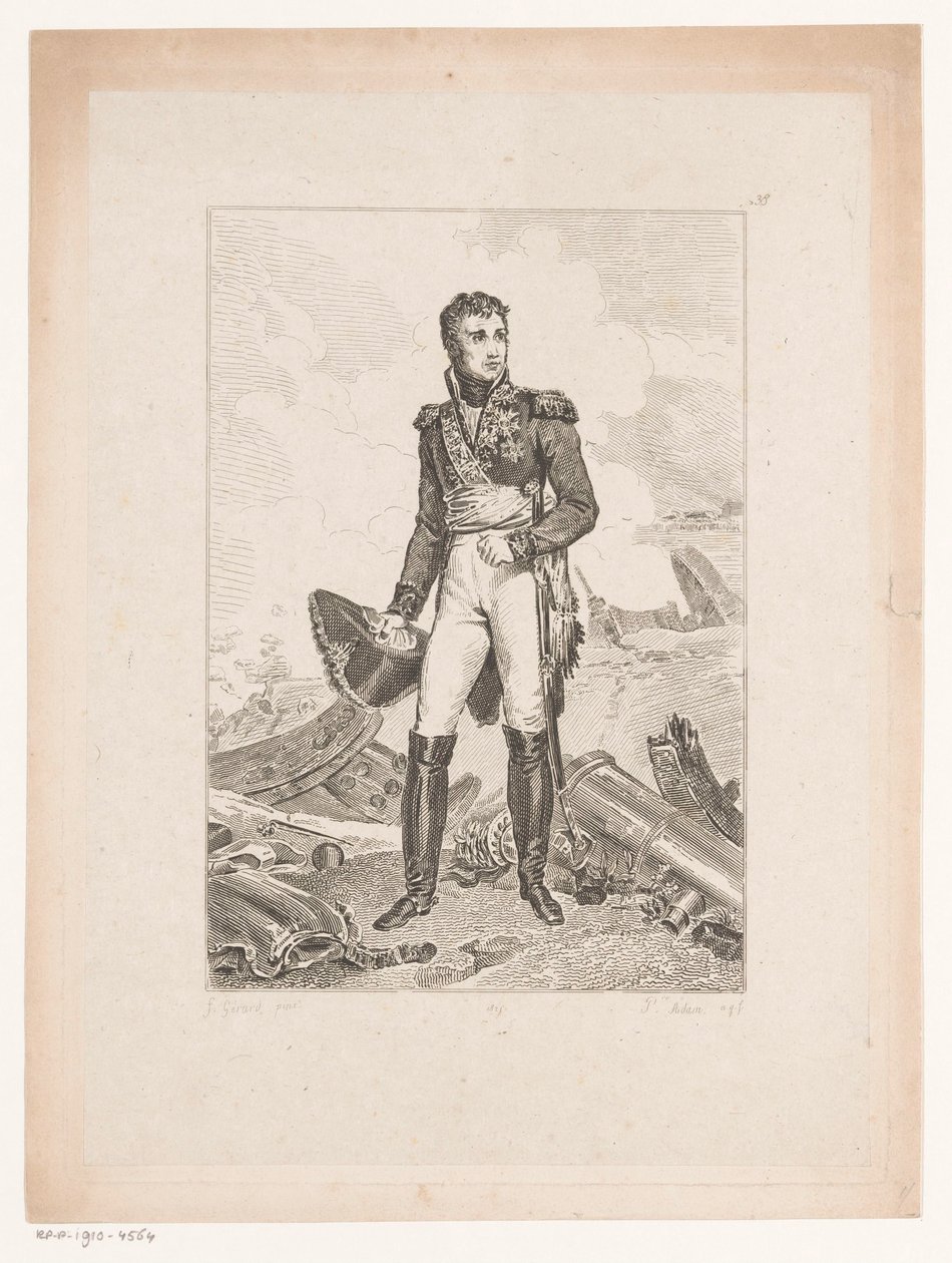 Montebellon herttuan Jean Lannesin muotokuva Kokoelma historiallisia muotokuvia Baron Gérardista (sarjan nimi) Kokoelma Portraits Historiques de Mr. le Baron Gerard (sarjan nimi) tekijältä Pierre Michel Adam