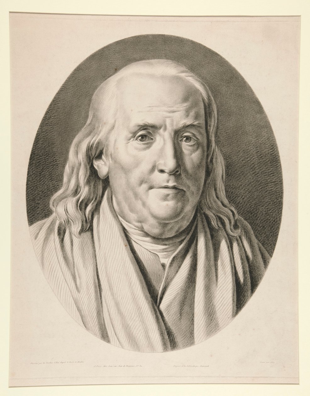 Benjamin Franklin, Jean-Antoine Houdonin veistoksen jälkeen tekijältä Pierre Michel Alix