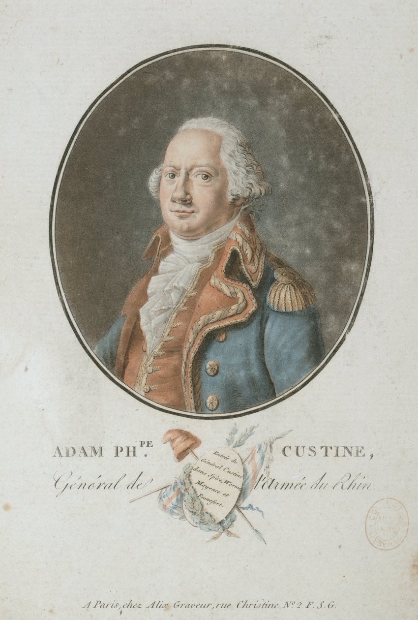 Kreivi Adam Philippe de Custine 1740-1793, 1793. tekijältä Pierre Michel Alix