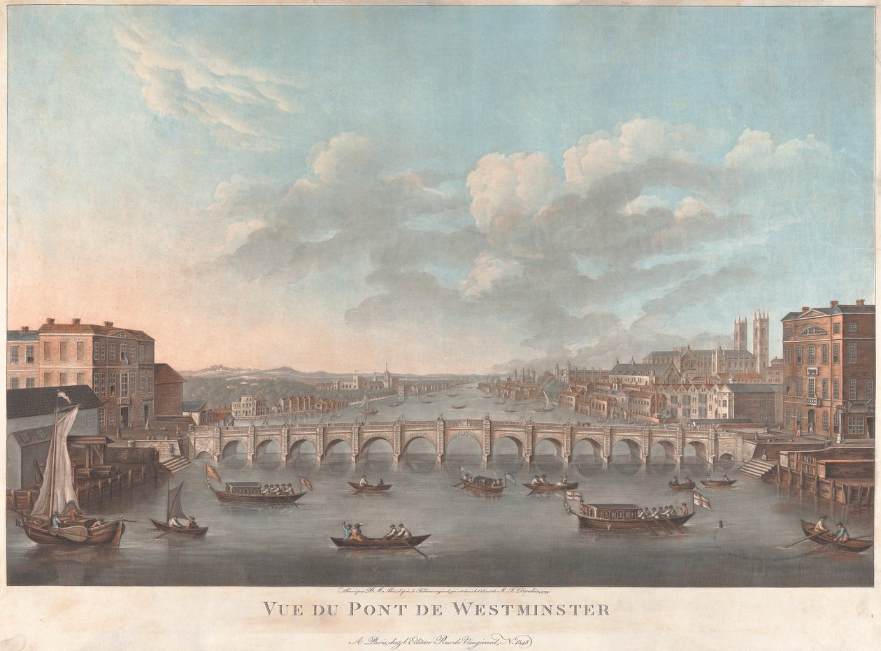 Näkymä Westminster Bridgelle tekijältä Pierre Michel Alix