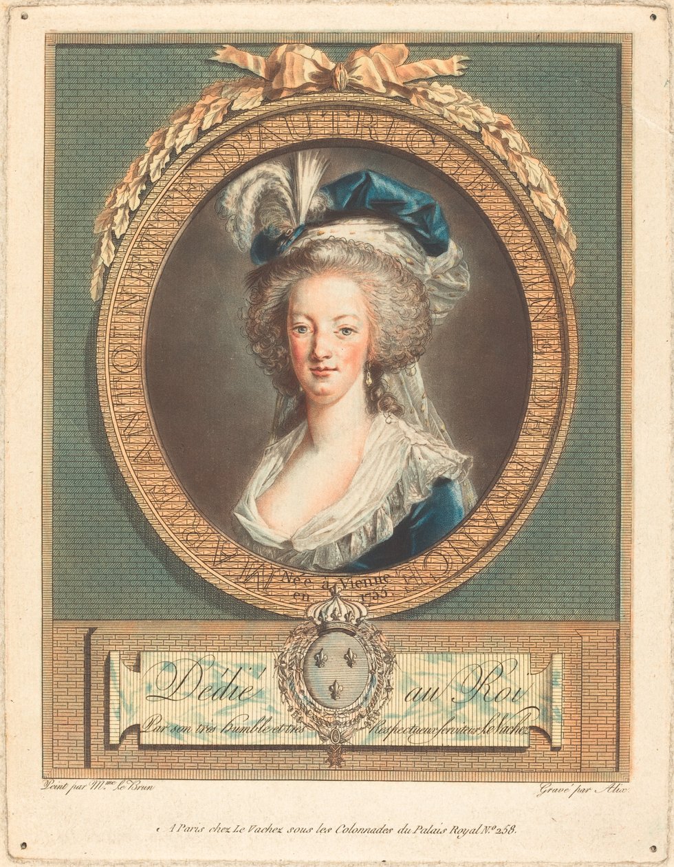 Kuningatar Marie-Antoinette tekijältä Pierre Michel Alix after Élisabeth Louise Vigée Le Brun