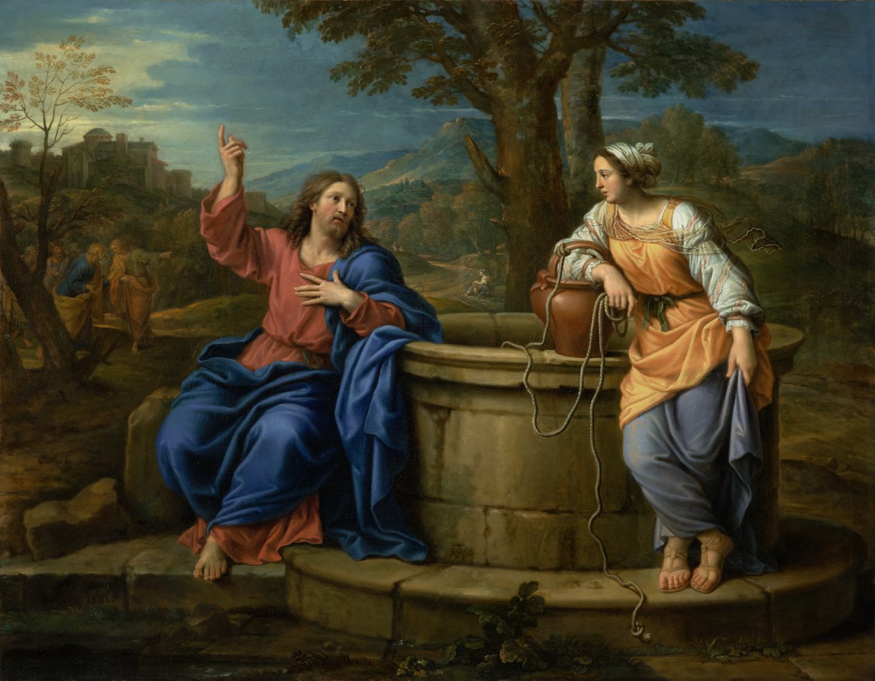 Kristus ja Samarian nainen tekijältä Pierre Mignard