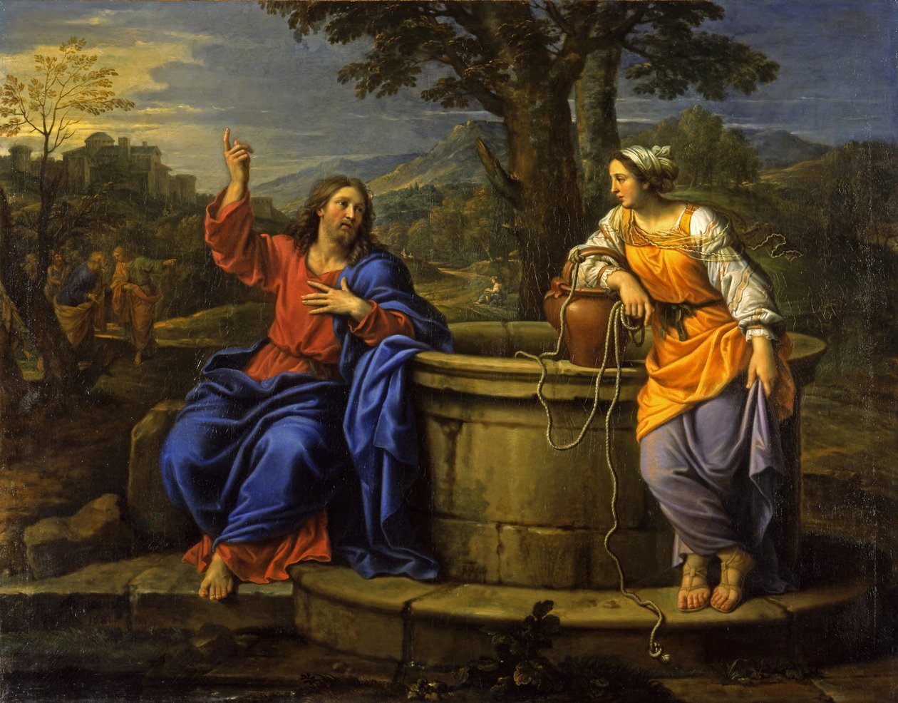 Kristus ja Samarian nainen tekijältä Pierre Mignard