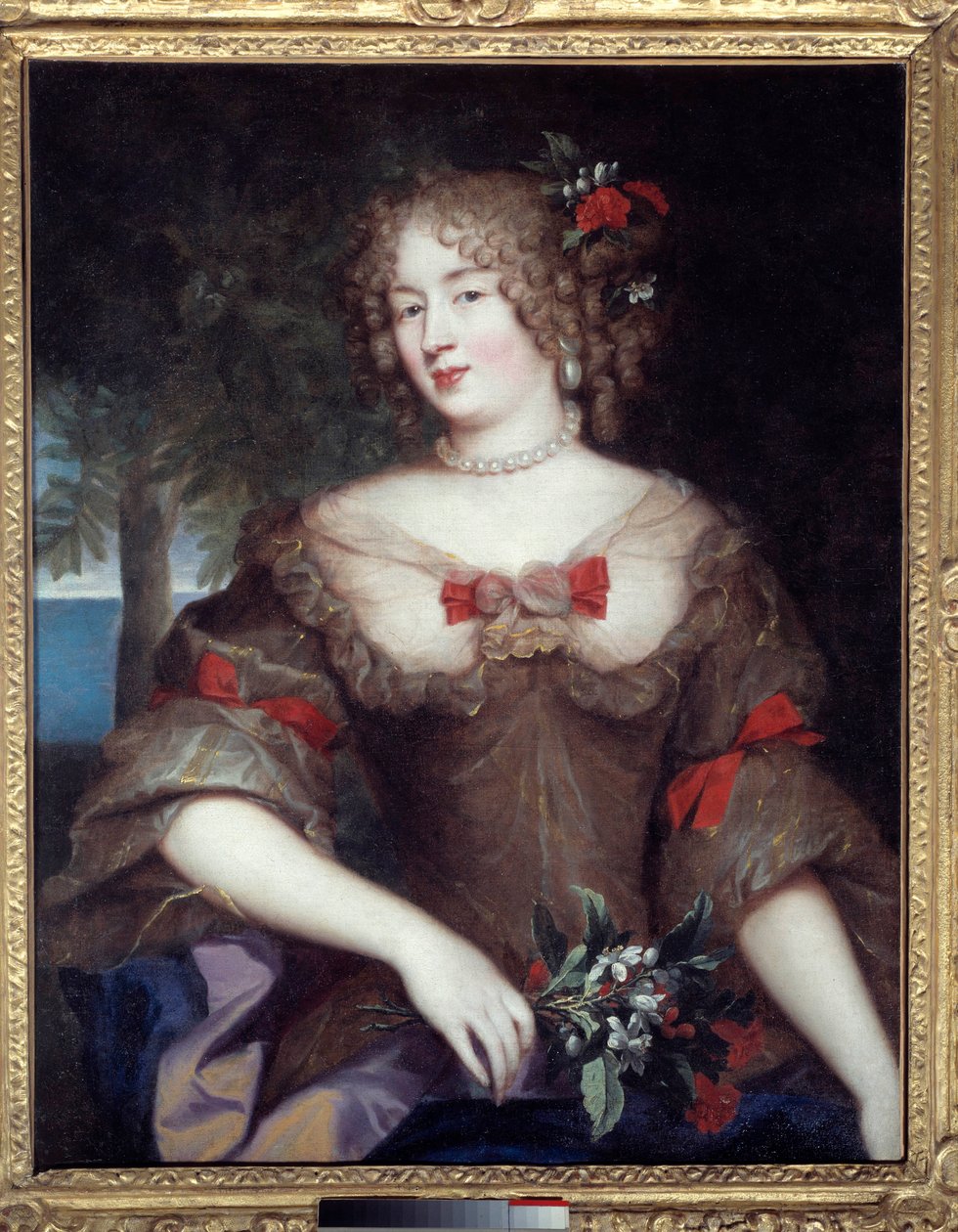 Madame de Sevigne: muotokuva Francoise Marguerite de Sevignestä, Grignanin kreivitärtä (1648-1705), Marie de Rabutin-Chantalin, Sevignen markiisin (1626-1696) tyttärestä. Pierre Mignardin (1612-1695) maalaus tekijältä Pierre Mignard